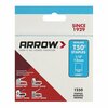 Arrow Fastener Heavy Duty Staples, 18 ga, Flat Crown, 1/2 in Leg L, Steel 50824